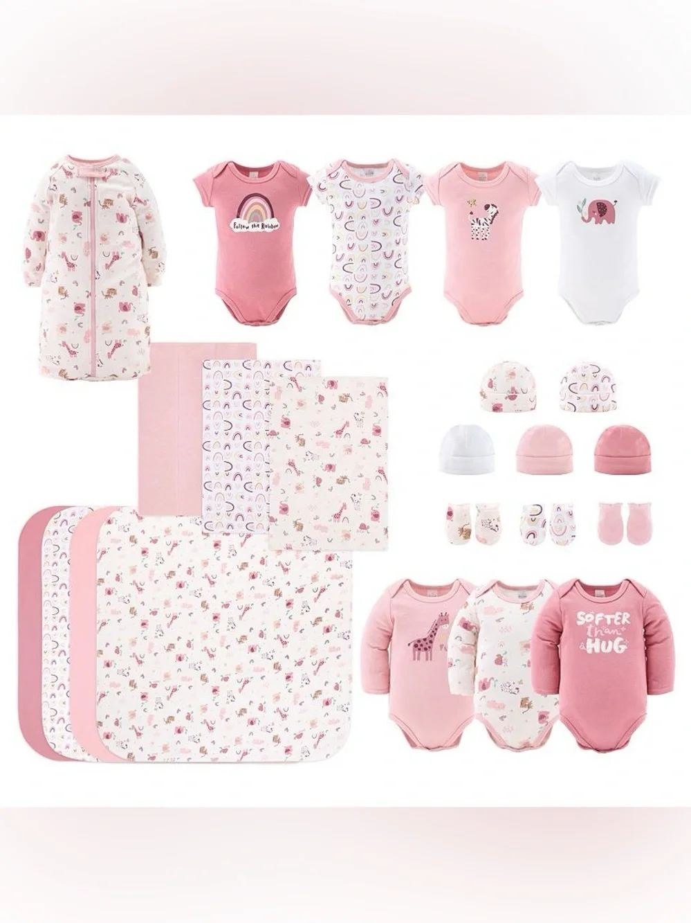 The Peanutshell 23-Piece Baby Gift Set for Size 0-3 Months in multi colors